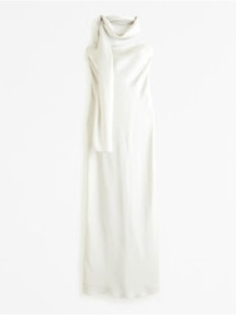 Abercrombie & Fitch Strapless Ivory Slip Dress with Scarf - Picture 2 of 4